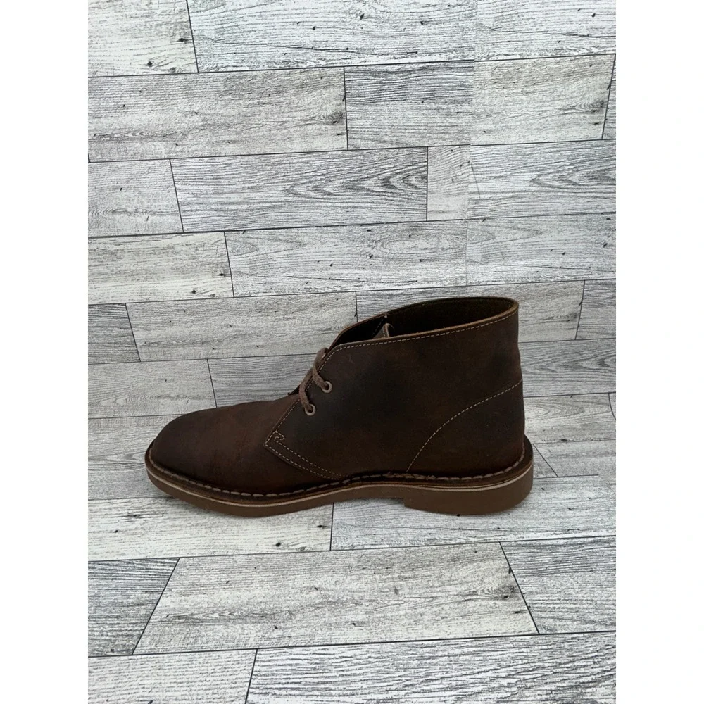 Clarks Bushacre 3 Men Sz 8.5 M Dark Brown Beeswax Leather Chukka Desert Boots